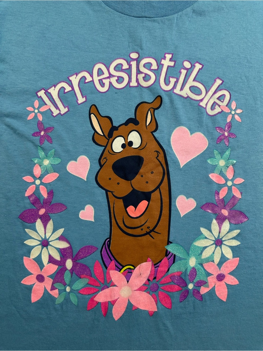 Cartoon Network Blue Scooby-Doo Floral Dog Tee